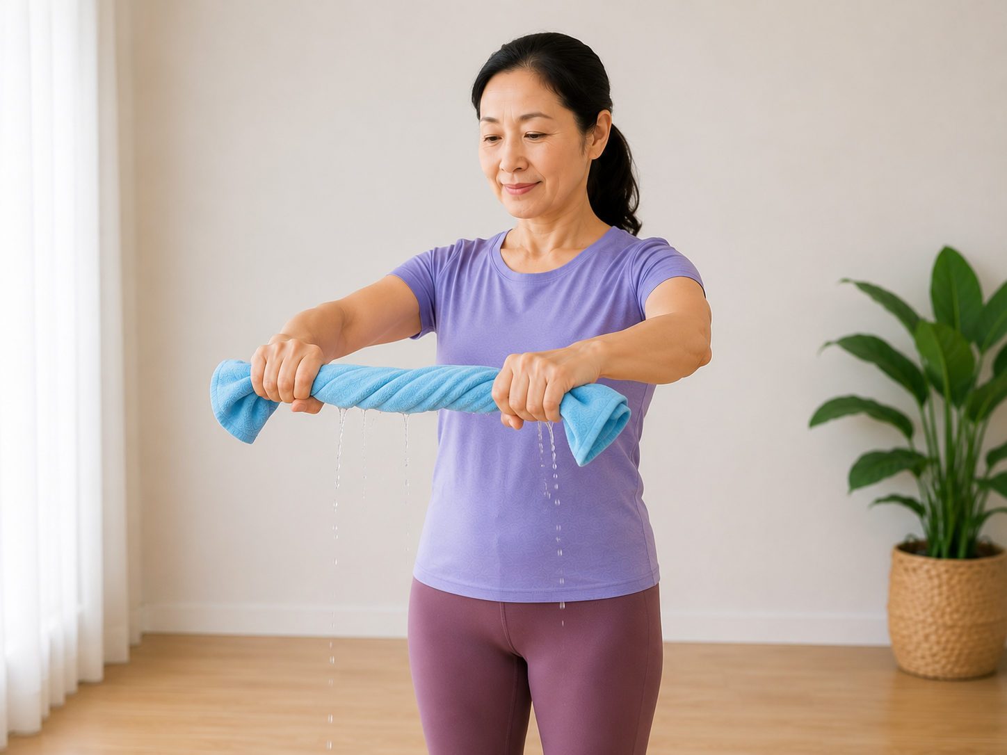 5 bài tập với khăn giúp tăng cường sức mạnh cánh tay tuổi 60 - Ảnh 4.