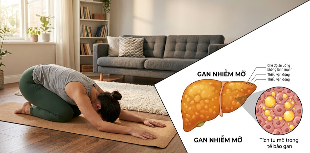 Tư thế yoga cho sức khỏe gan