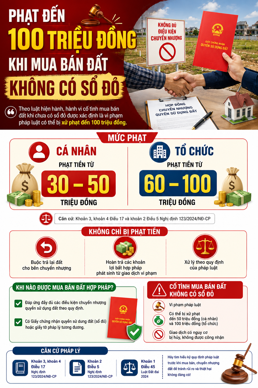 Rủi Ro Khi Mua Bán Đất Không Có Sổ Đỏ: Tìm Hiểu Hậu Quả Pháp Lý