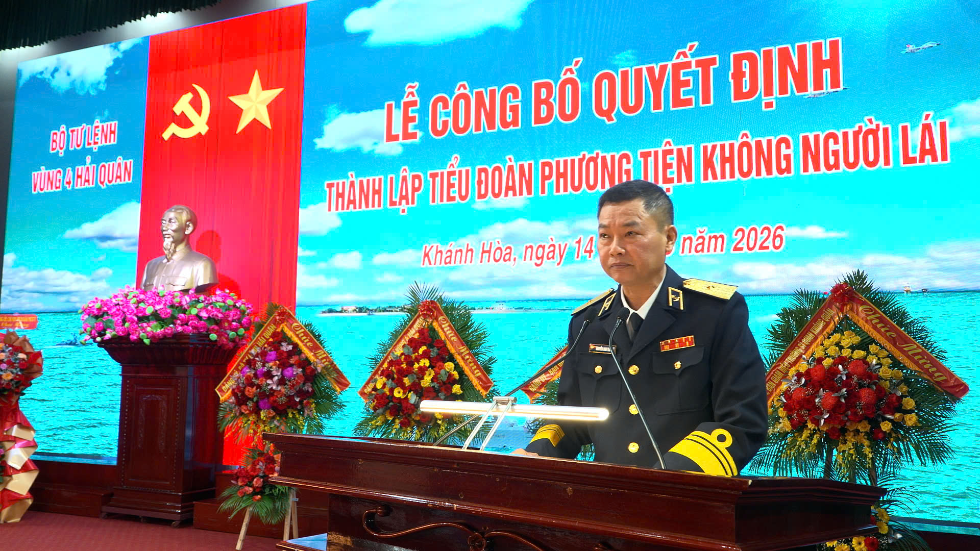 Vùng 4 Hải quân công bố quyết định thành lập Tiểu đoàn Phương tiện không người lái - Ảnh 1.