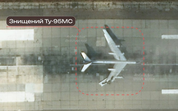 Ukraine tấn công căn cứ không quân Nga, phá hủy máy bay ném bom chiến lược Tu-95MS