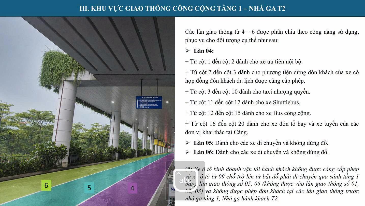 Đón taxi tại Nhà ga T2