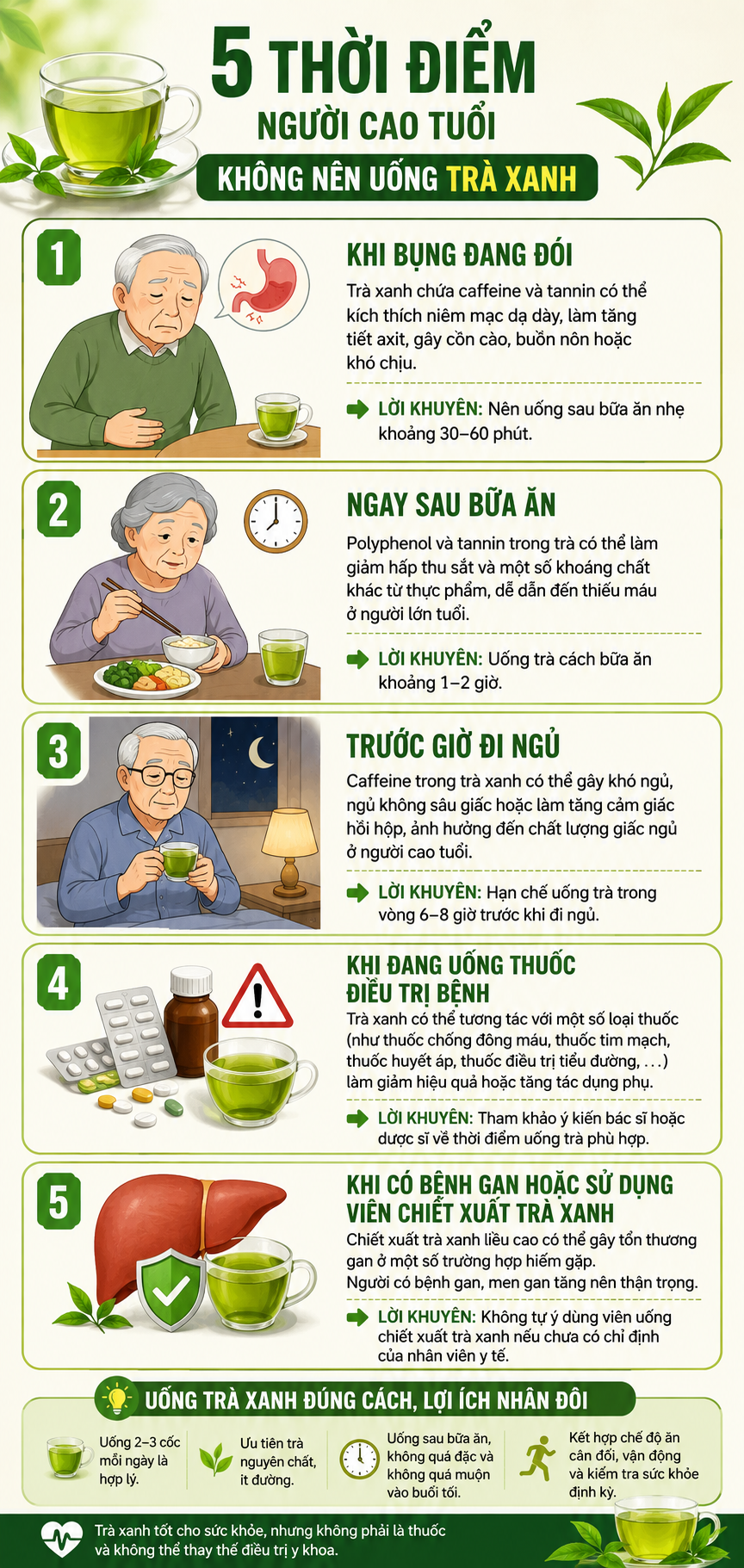 Người trên 50 tuổi không nên uống trà xanh - Ảnh 1.