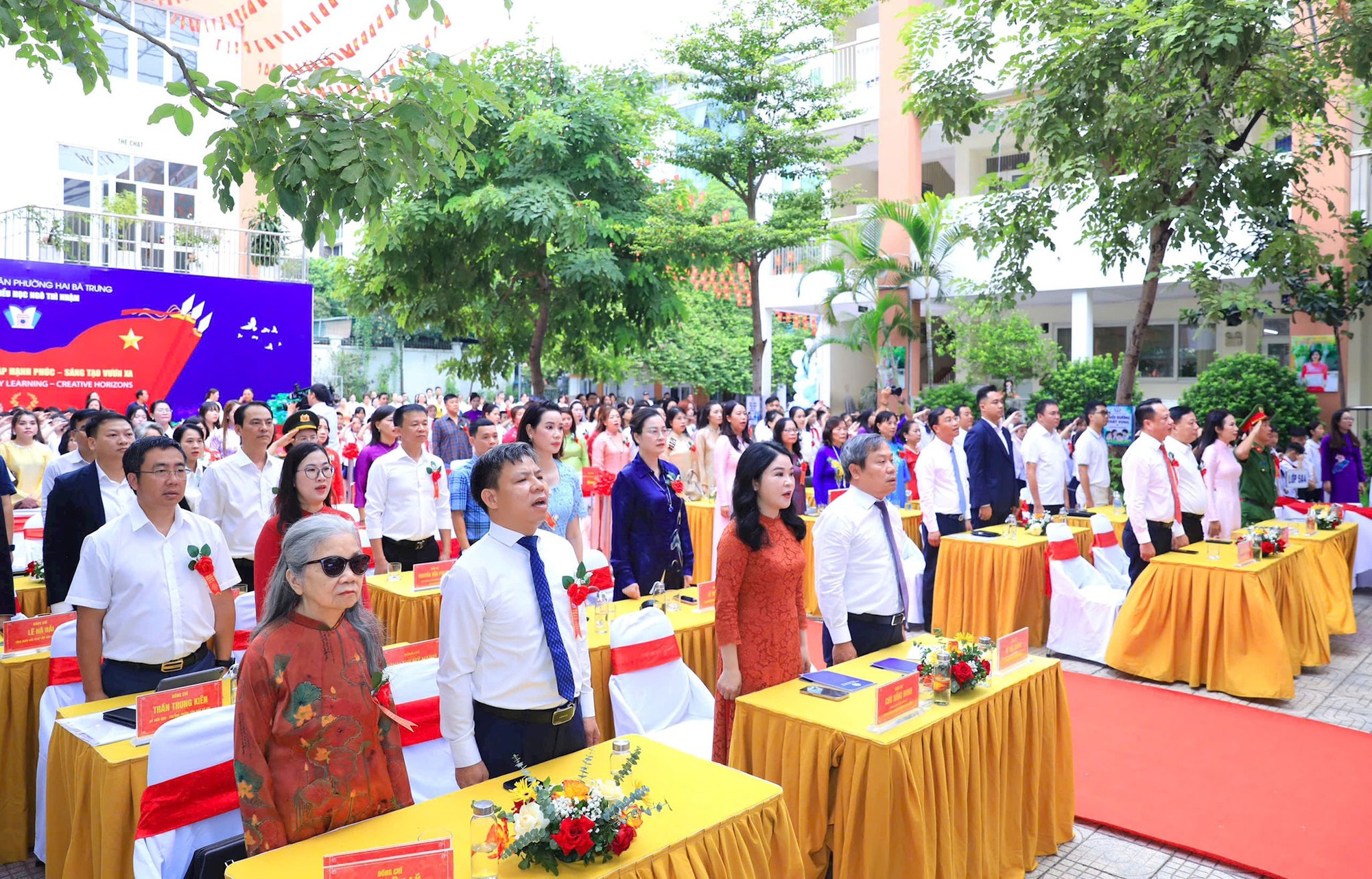 Vũ Đại Thắng dự khai giảng tại Trường Tiểu học Ngô Thì Nhậm: Tinh thần đồng hành trong giáo dục