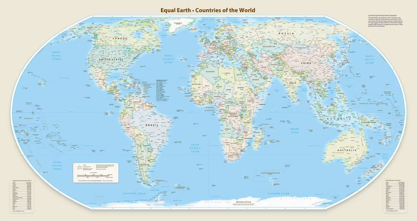 Tại sao Liên Hợp Quốc đề xuất dùng phép chiếu ‘Equal Earth’ để vẽ bản đồ công bằng hơn